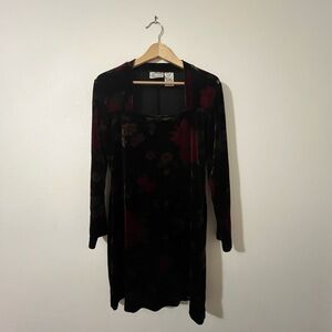 Black rose cocktail dress